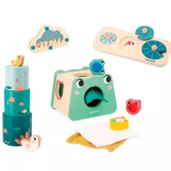 Caja regalo set de 4 juegos +12 meses - Janod