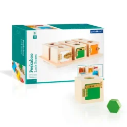 Cajas de madera con encajes y cierres Peekaboo (6) - Guidecraft