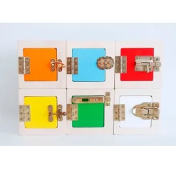Cajas de madera con encajes y cierres Peekaboo (6) - Guidecraft