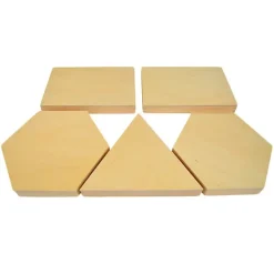 Cajas de madera con triángulos constructivos grandes - Montessori