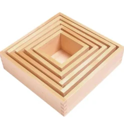 Cajas de madera de haya apilables (5) - Montessori