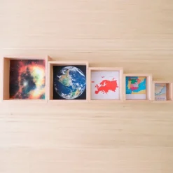 Cajas de madera de haya apilables (5) - Montessori