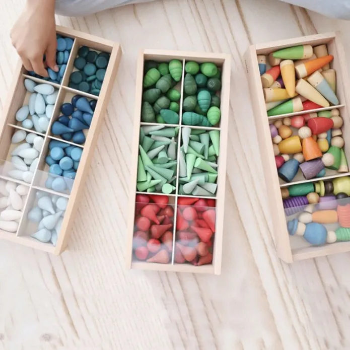 Cajas de madera para descubrir y clasificar (3) - Tickit