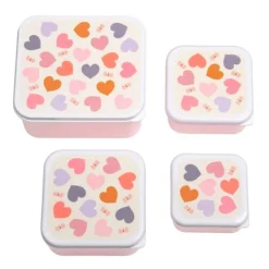 Cajas para almuerzo y snacks Corazones (4) - A Little Lovely Company