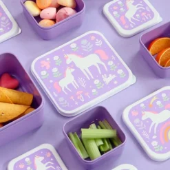 Cajas para almuerzo y snacks Unicornios (4) - A Little Lovely Company