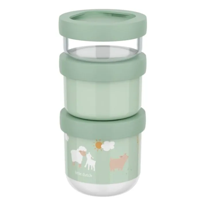 Cajas snack apilables Pequeña Granja Mepal (3) - Little Dutch