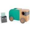 Camión de basura de madera con contenedor - Janod