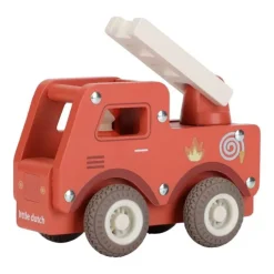 Camión de bomberos y muñeco de madera - Little Dutch
