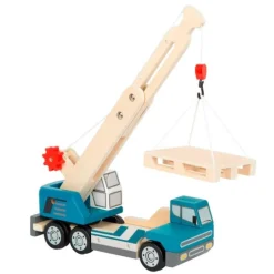 Camión grúa giratoria 360º de madera con palé - Small Foot