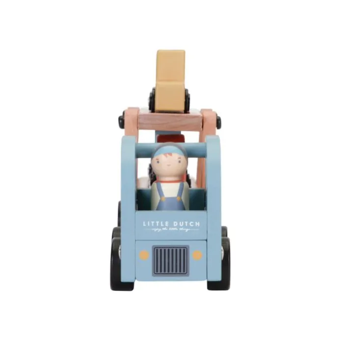 Camión transportador de madera con conductor y 4 coches - Little Dutch