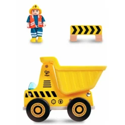 Camión volquete Hauler con muñeco y valla - Hape