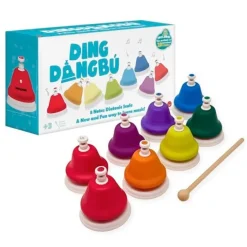 Campanas musicales de colores con botón (8) - DingdangBú