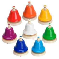 Campanas musicales de colores con botón (8) - Goki
