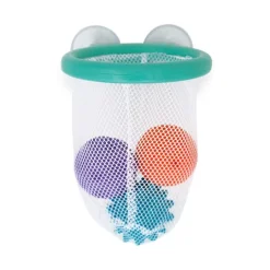 Canasta de baloncesto para bañera con 3 pelotas sensoriales - Janod