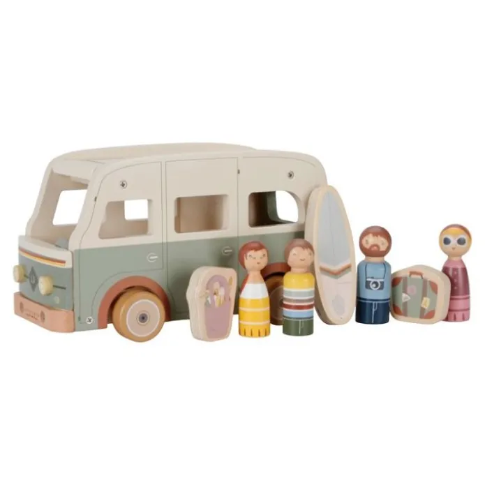 Caravana de madera con 4 muñecos - Little Dutch