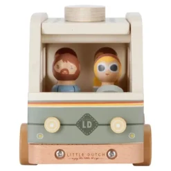 Caravana de madera con 4 muñecos - Little Dutch