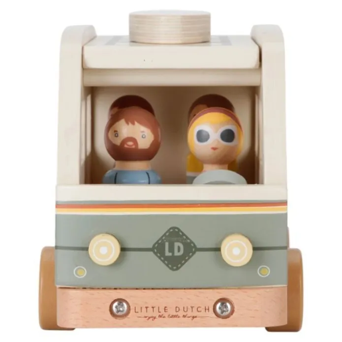 Caravana de madera con 4 muñecos - Little Dutch