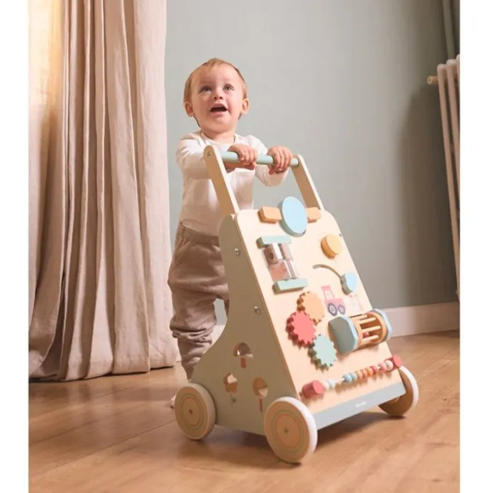 Carrito andador de madera con 8 actividades Seasons - Monnëka
