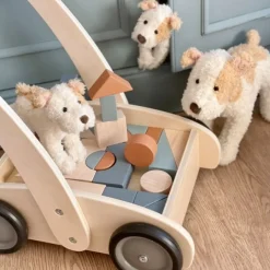 Carrito andador de madera con 29 bloques - Egmont