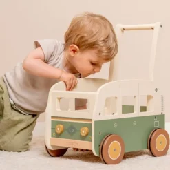 Carrito andador de madera furgoneta vintage - Little Dutch