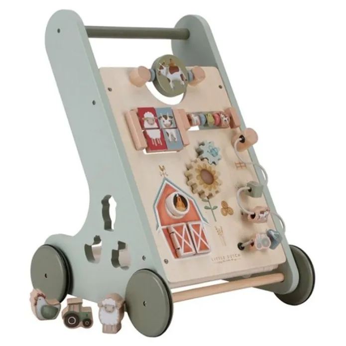 Carrito andador de madera Pequeña granja con 8 actividades - Little Dutch