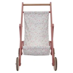 Carrito silleta para muñecas rosa de madera - Little Dutch