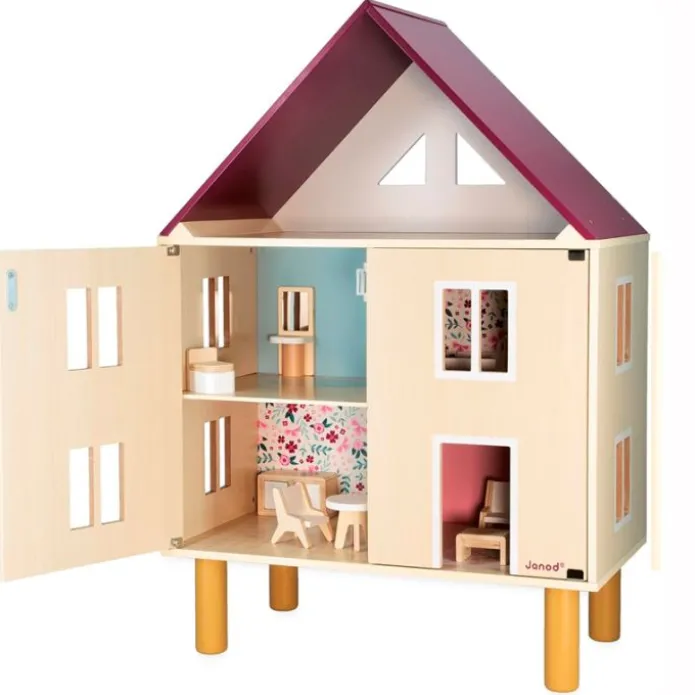 Casa de muñecas de madera con muebles Twist - Janod