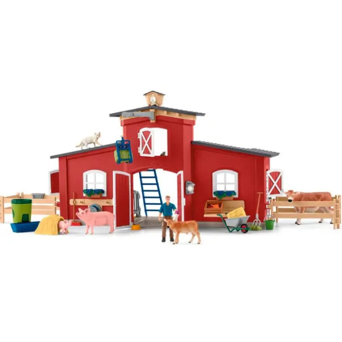 Casa granja grande con animales Farm World - Schleich