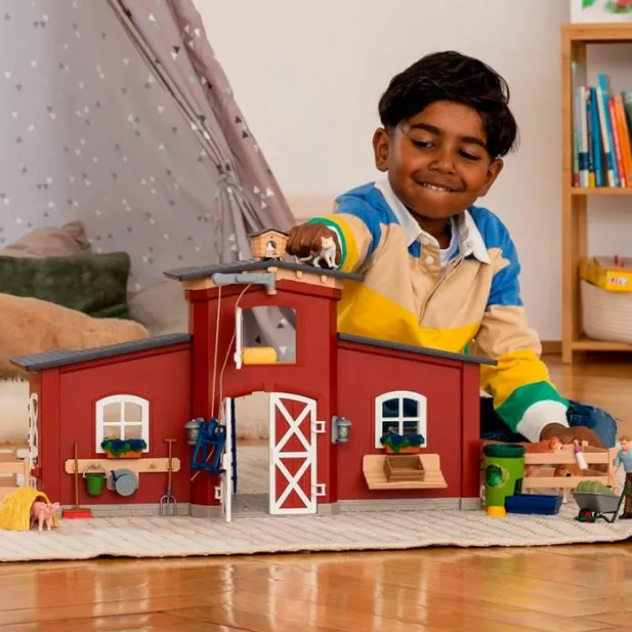 Casa granja grande con animales Farm World - Schleich