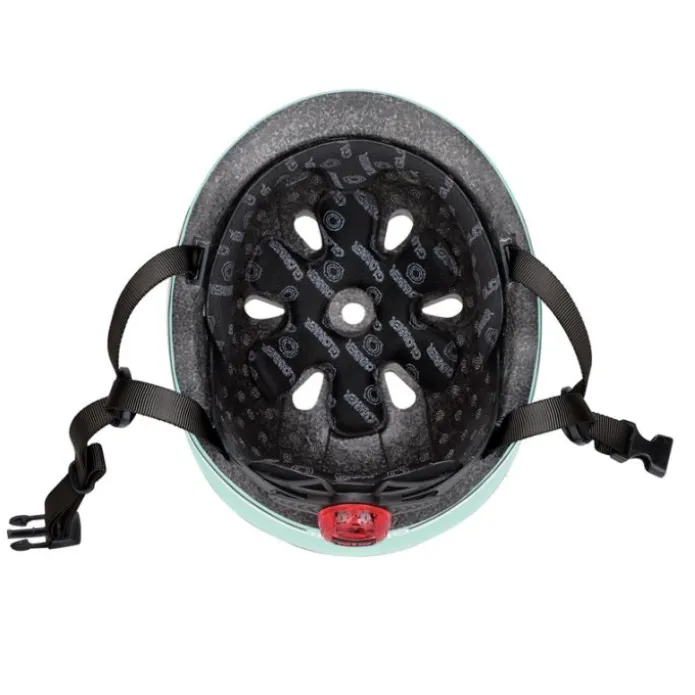 Casco Go Up verde pastel con luces - Globber