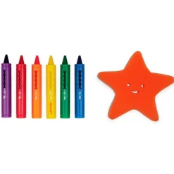 Ceras de colores y esponja para baño - Janod