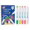 Ceras lavables multisuperficies colores neón (5) - Super Petit