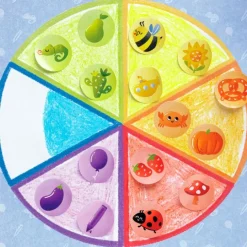 Ceras, pegatinas y láminas para colorear 18 piezas - Hape