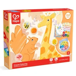 Ceras, pegatinas y láminas para colorear 18 piezas - Hape