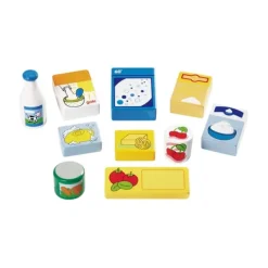 Cesta con 10 alimentos y productos de limpieza - Goki