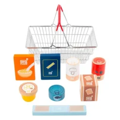 Cesta de la compra metálica con alimentos Fresh - Small Foot