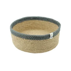 Cesta de yute para almacenar y clasificar con filo gris 21 cm - ReSpiin