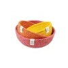 Cestas de yute para almacenar y clasificar amarilla, naranja y rosa (3) - ReSpiin