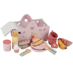 Cesta y accesorios para picnic de madera - Little Dutch