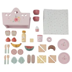 Cesta y accesorios para picnic de madera - Little Dutch