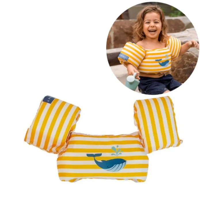 Chaleco flotador con manguitos amarillo ballena 15-30 kg - Swim Essentials