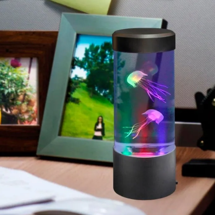 Cilindro de medusas fluorescentes con luces pequeño - Playlearn