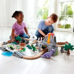Circuito de madera Aventura ferroviaria dinosaurios - Hape