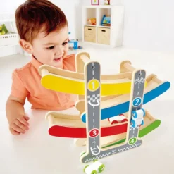 Circuito de madera Fast Flip Racetrack - Hape