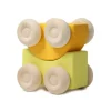 Coches de madera apilables amarillos (2) - Grimm's