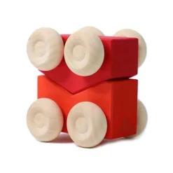 Coches de madera apilables rojos (2) - Grimm's