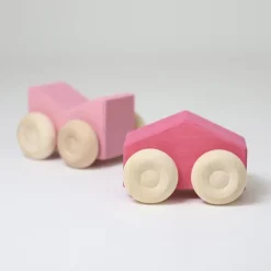 Coches de madera apilables rosas (2) - Grimm's