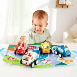Coches de peluche con bolso-alfombra (4) - Hape
