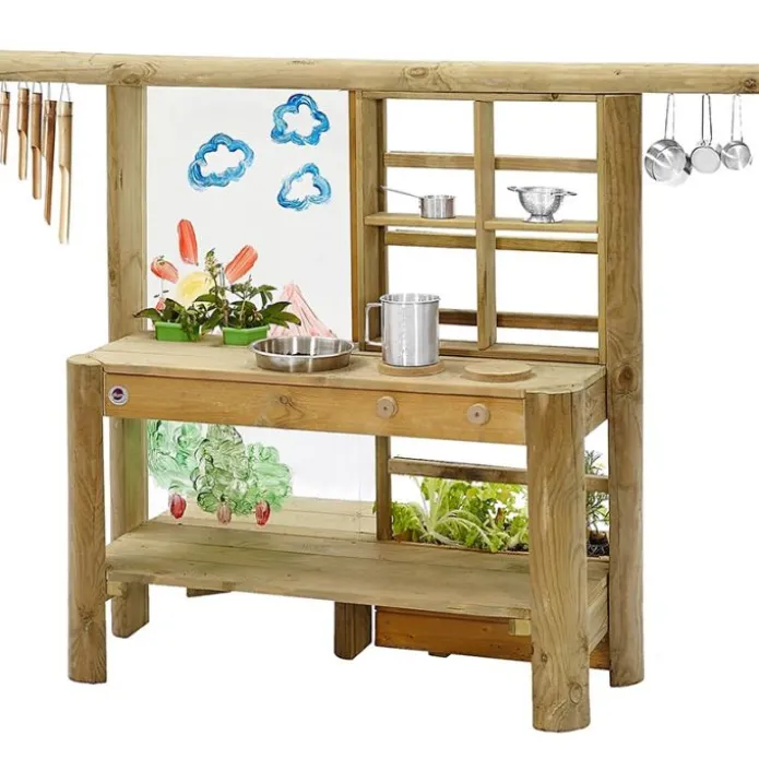 Cocinita de madera para exterior Discovery Mud Pie - Plum