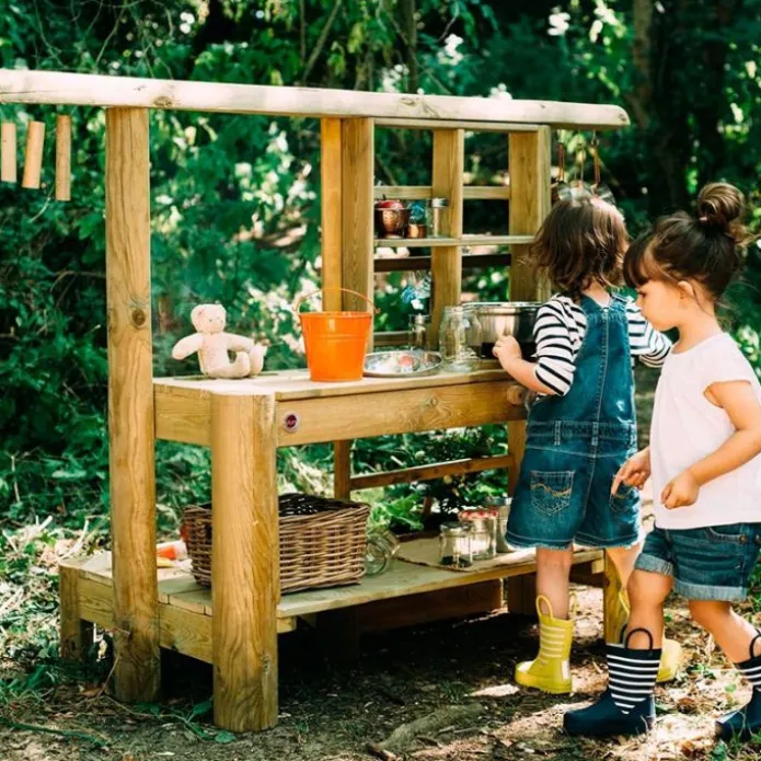 Cocinita de madera para exterior Discovery Mud Pie - Plum
